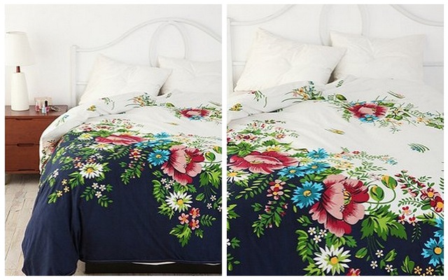 Urban Outfitters Floral Divide Duvet Cover