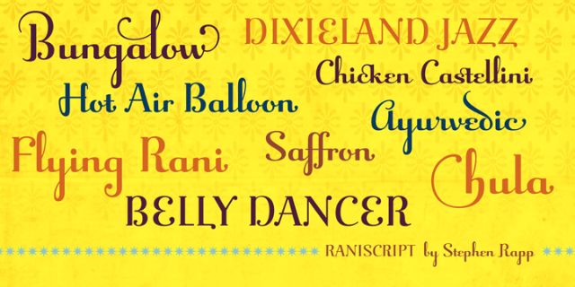 Raniscript Font Sample
