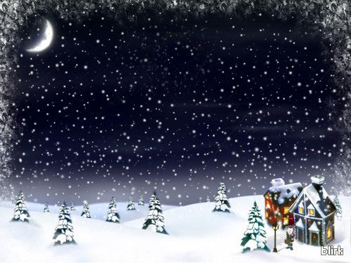 desktop wallpaper moonlight. Christmas Snow in Moonlight