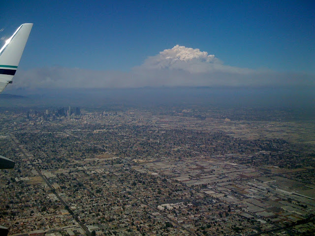 smoke over Los Angeles