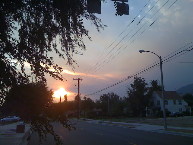 smoke over the sun