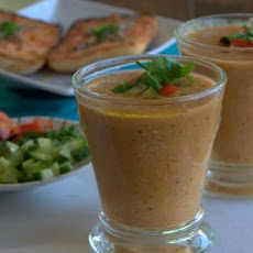 Gazpacho with Anchovy-Tomato Toasts