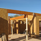 LVL and vigas in entry/great room 4/26