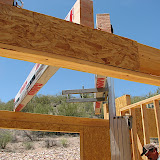 Theater glulams being lifted 4/25