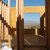 View through bathroom hall