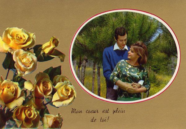 Cartes Postales Pop et  Kitsch des années 50, 70 et 70 - Pop and kitsch vintage postcards from the fifties, the sixties and the seventies : Golden Love