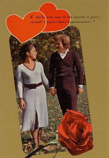 Cartes Postales Pop et  Kitsch des années 50, 70 et 70 - Pop and kitsch vintage postcards from the fifties, the sixties and the seventies : Golden Love