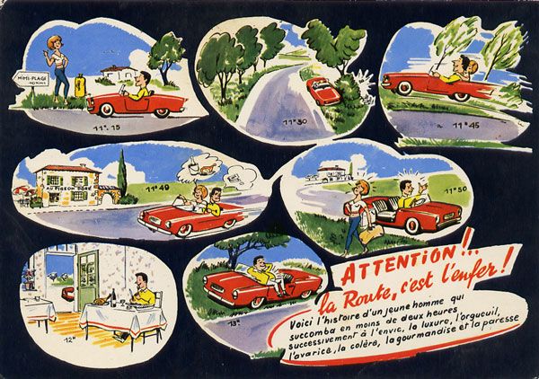 Cartes Postales Pop et  Kitsch des années 50, 70 et 70 - Pop and kitsch vintage postcards from the fifties, the sixties and the seventies : Quelques mots d'humour