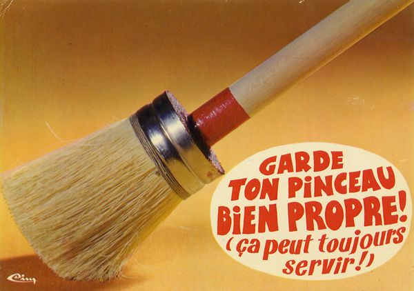 Cartes Postales Pop et  Kitsch des années 50, 70 et 70 - Pop and kitsch vintage postcards from the fifties, the sixties and the seventies : Ca vous cause ? / Talking tools