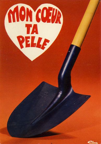 Cartes Postales Pop et  Kitsch des années 50, 70 et 70 - Pop and kitsch vintage postcards from the fifties, the sixties and the seventies : Ca vous cause ? / Talking tools