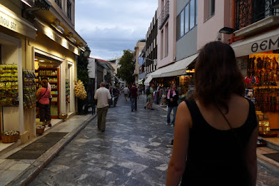 Walking down a great little street near our hostel. Apparently this was touristy but we found 2 euro kebabs, so whatever