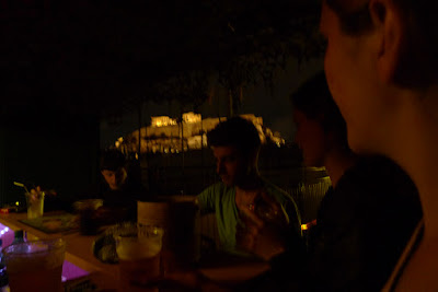 Our roof top bar on the first night. Acropolis in the back ground. Far left dude was from New Jersey. 19 or something and in to theretical physics. The guy in the green shirt is from Melbourne and in the amry reserve. Other babe is my wife.