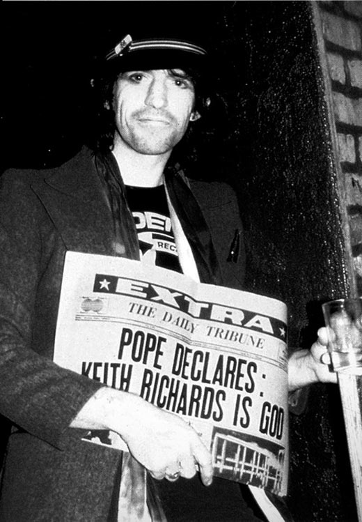 "Pope declares: Keith Richards is God" "Pope declares: Keith Richards is God"