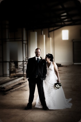 Bride and groom in warehouse - Joretha Taljaard Wedding Photography