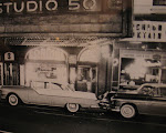 Cordial Bar and Grill... I grew up in this place. In this pic, from the early 50's, the marquee says Studio 50 - but that's the Ed Sullivan Theatre, where Letterman now broadcasts from. (from the wall at McGee's in Midtown.)