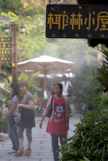 其中大部分的民宿位於較遠的山上（走路得花上40分鐘，所以...還是開車去吧），但在餐廳隔壁，卻神奇地出現一間「椰林小屋」的房間，不知道住在這裡的住客是什麼感覺？一出門外面人來人往在房間門口蹓躂？