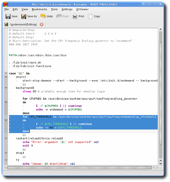 photo of ondemand configuration file