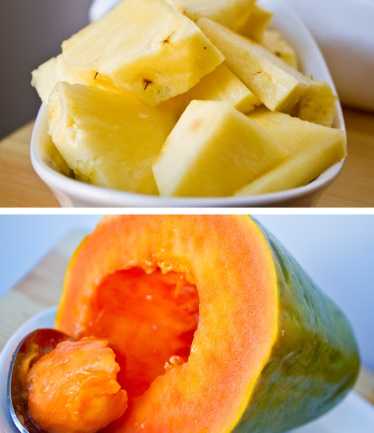Papaya and Pineapple for Winter Allergies.
