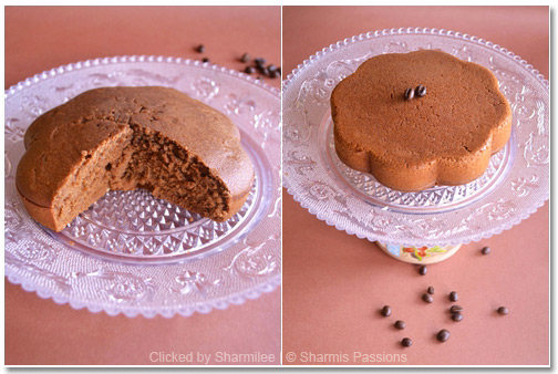 Eggless Choco Coffee Cake Recipe Eggless Choco Coffee Cake Recipe