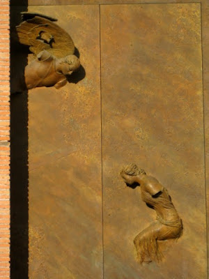 Door of a church in Rome Italy