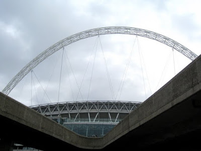 Wembley Stadium in London for the Carling Cup final