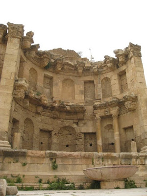 Roman nymphaeum in Jerash Jordan
