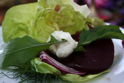 Salad for dinner at A Lovely Workshop with Elizabeth Messina in France