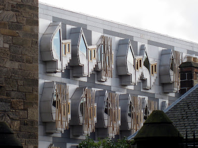 The Scottish Parliament building in Edinburgh, Scotland