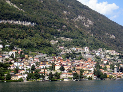 Lake Como houses as seen from the ferry