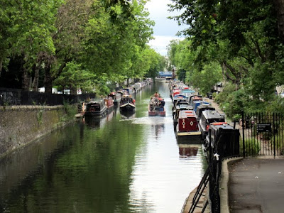 View of Regent's Canal in London from a bridge