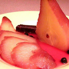 Poached Pears in Australian Shiraz