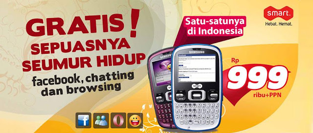 Bundling SMART – SAMSUNG Pinger SCH-R351 QWERTY: Gratis Internetan Seumur Hidup!
