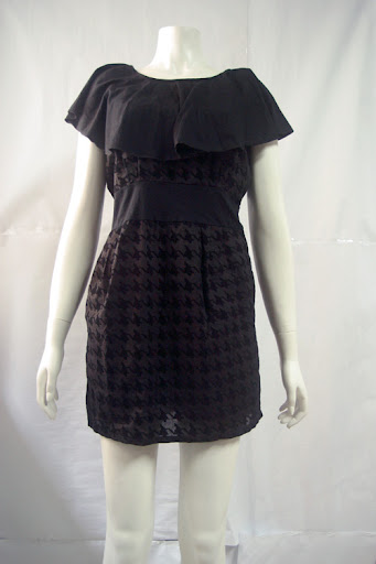 "Kaftan Black" Organza and cotton dress. MPBR0409-002 S$ 43.90 PTP:15" STH: 33"
