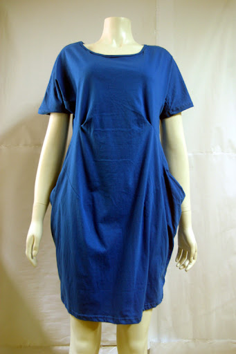 "Electric Blue" Structured dress with pockets. MPMIS0409-004 S$ 39.90 PTP:18" STH: 34"