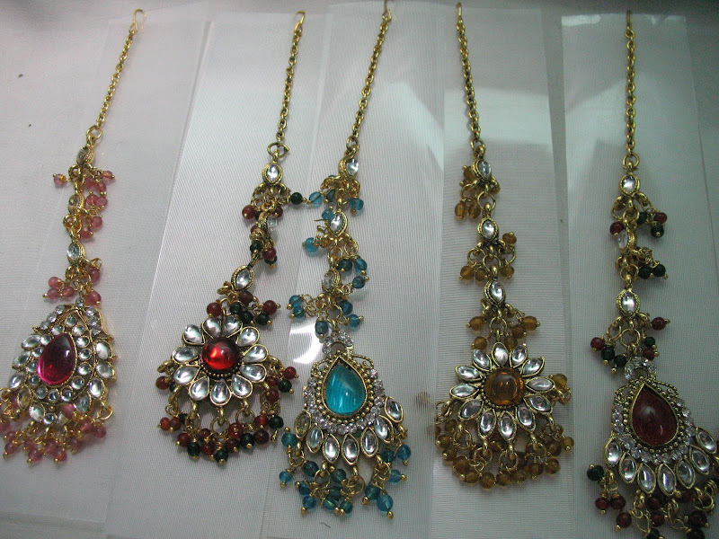 Wholesale Lot of 10 Indian Ethnic Maang Forehead Tikka (bindi) Head