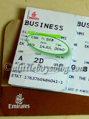 Emirates ticket to London