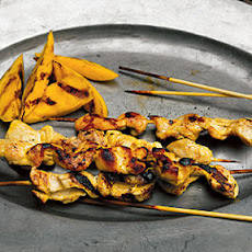 Chicken Skewers with Grilled Mango