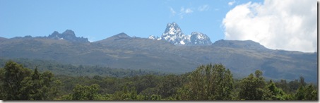 Mt Kenya from the park entrance