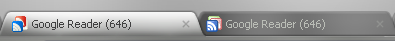 Google Reader old and new favicons