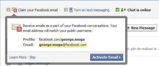 Facebook Messages Claim your email