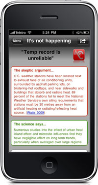 Skeptical Science iPhone App Skeptical Science iPhone App