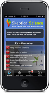 Skeptical Science iPhone App Skeptical Science iPhone App