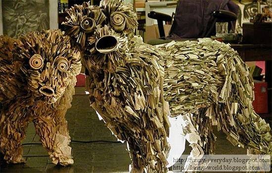 Sculptures made from Newspapers by Nick Geogiou (4)