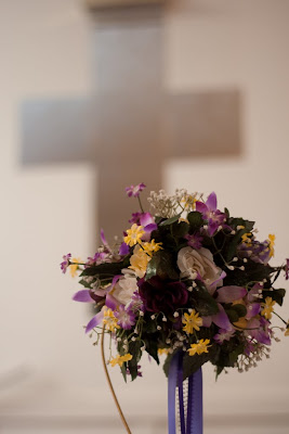 Flowers at the church Flowers at the church