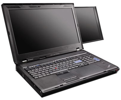 Firrst Dual-screen Notebook Lenovo ThinkPad W700ds picturejpg