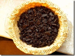 Pie crust with chocolate
