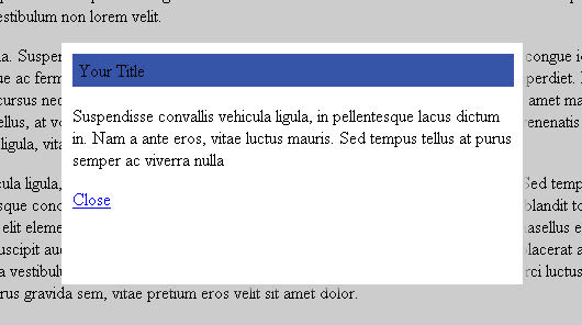 css3 Javascript inline model Box