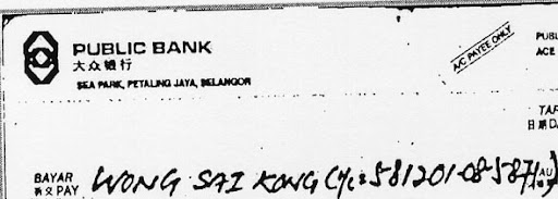 altered cheque