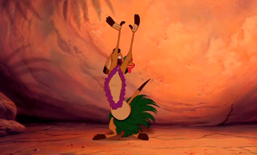 Timon doing hula