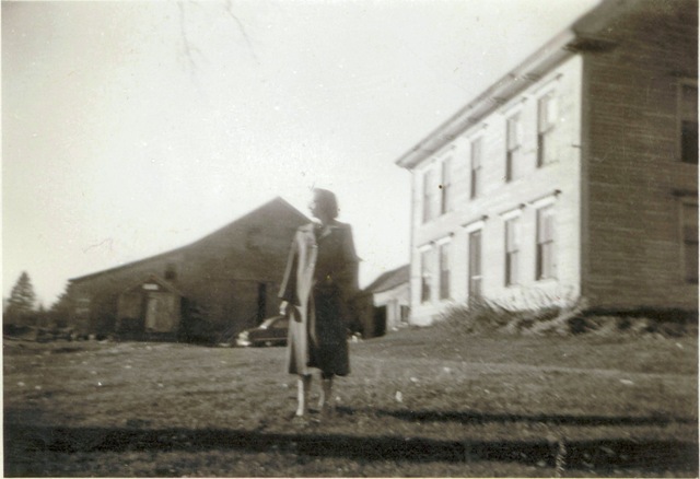 [1950s Anne Petroff on lawn of Billings farm, Millay Road[2].jpg]